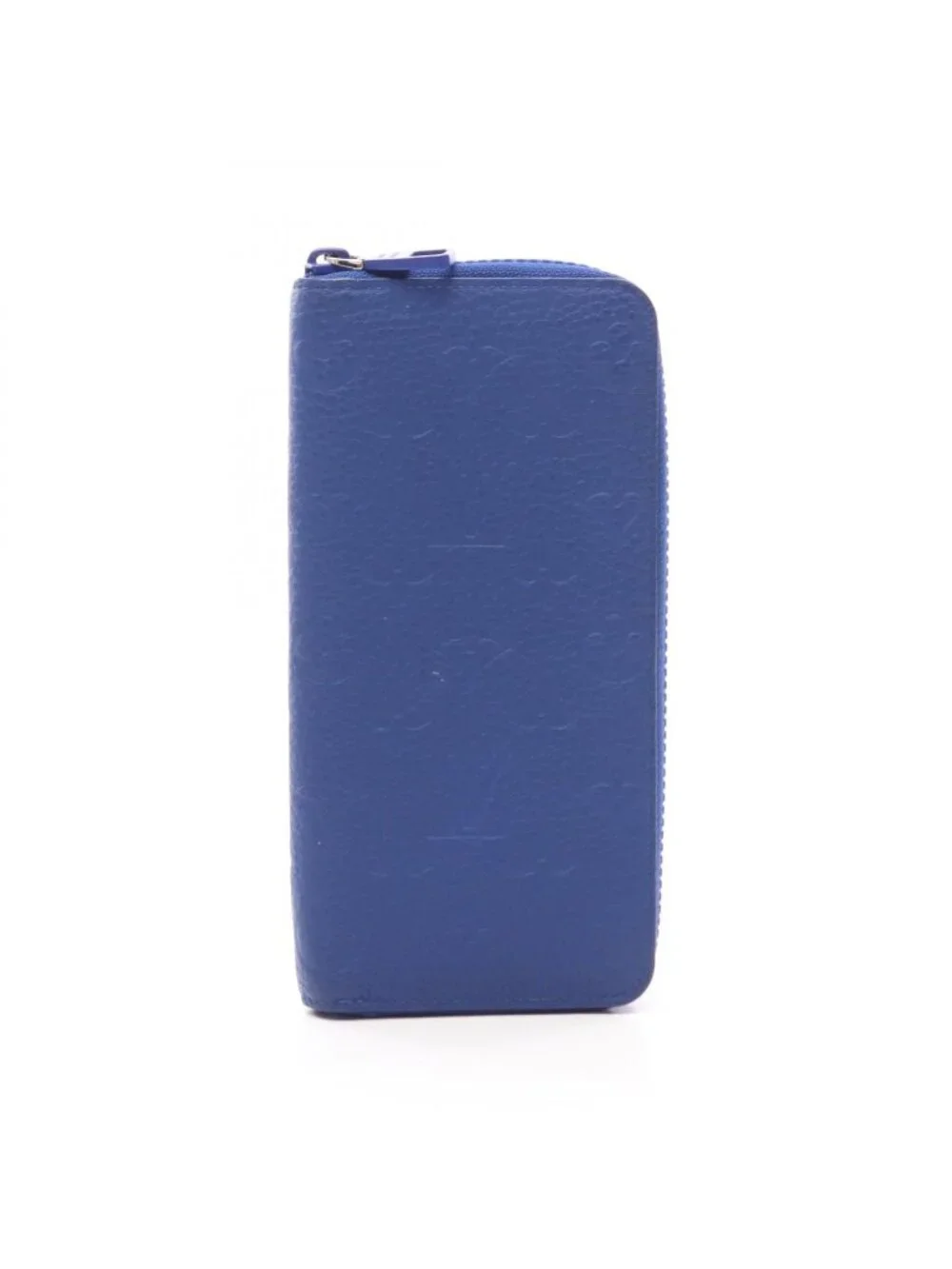 Louis Vuitton Round Long Wallet Zippy Long Vertical Matblue Neon Blue
